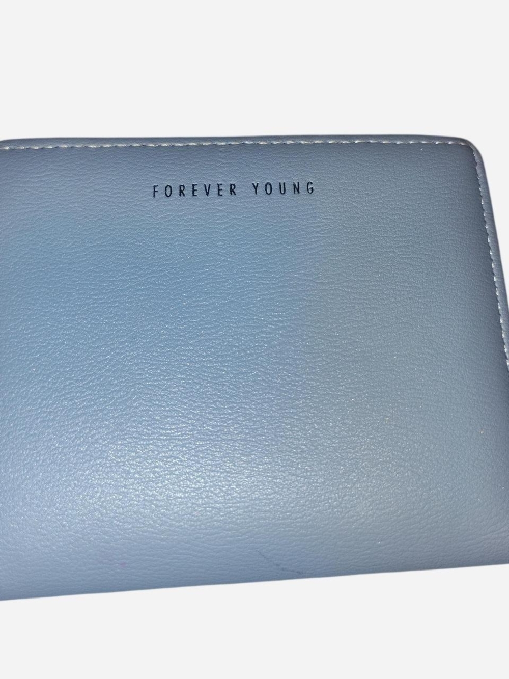 Forever Young Powder Blue Faux Leather Wallet